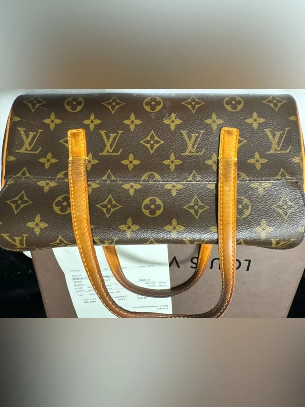 Louis Vuitton Monogram Canvas Satchel with Vachetta Trim